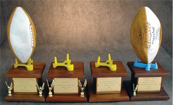 The Forrest Gregg Collection - Four Forest Gregg Pro Bowl Trophies & Two Pro Bowl Footballs