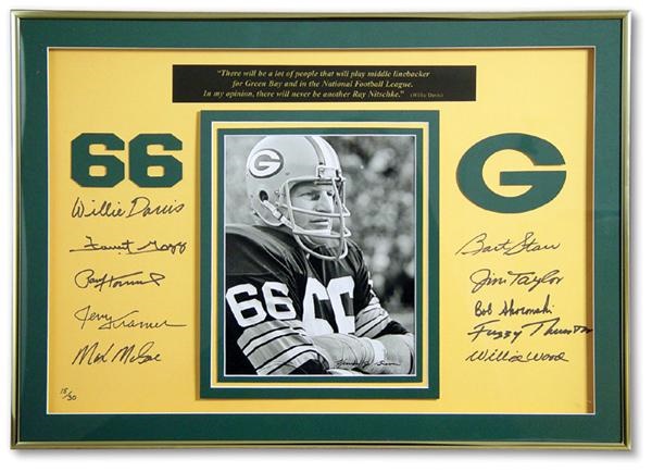Football - Ray Nitschke Memorial Autographed Display (17”x24”)