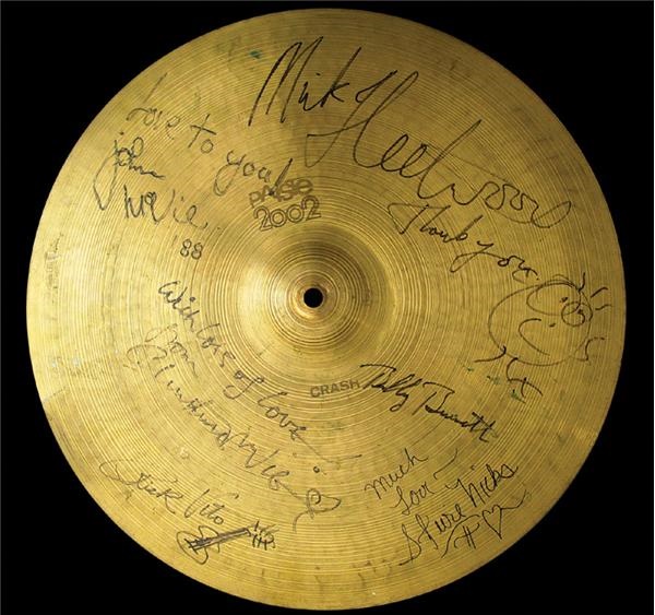 Music Autographs - Fleetwood Mac 1988 Autographed Cymbal
