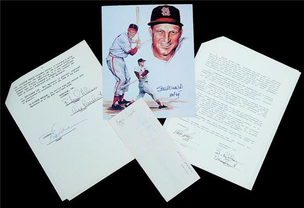 Baseball Autographs - Sports Stars Signed Marketing Agreements & More