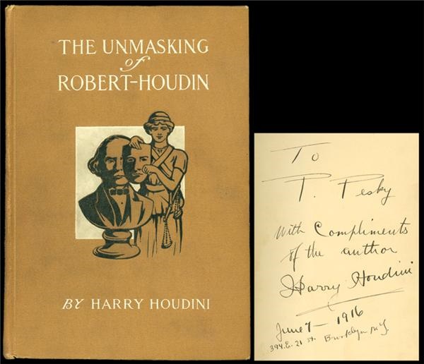 Sports Autographs - Houdini Signed Book