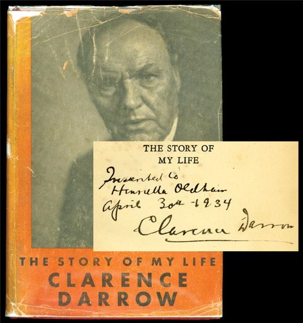 Sports Autographs - Clarence Darrow Signed Book