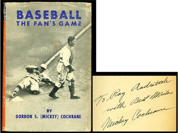 Baseball Autographs - Mickey Cochrane Signed Book