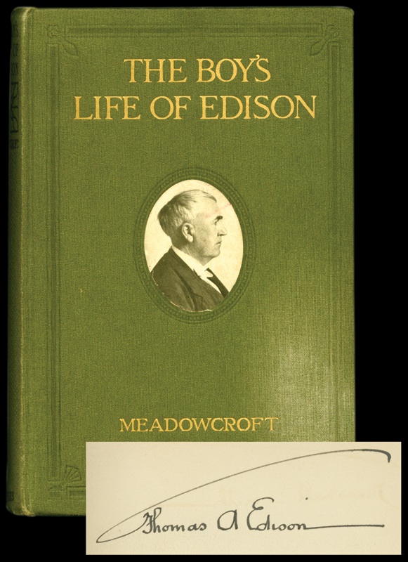 Sports Autographs - Thomas Edison Signed Book
