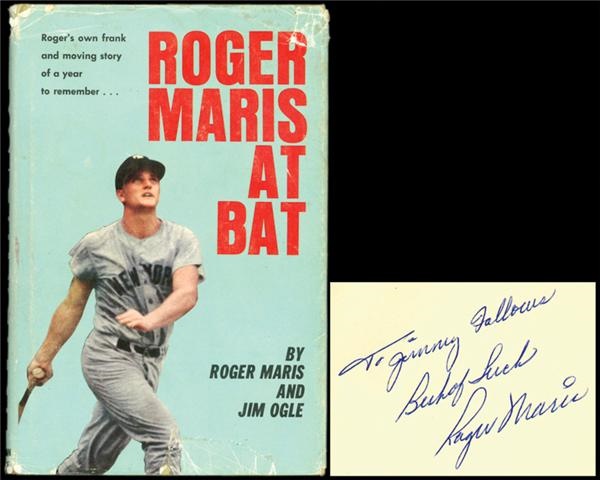 Mantle and Maris - Roger Maris Signed Book