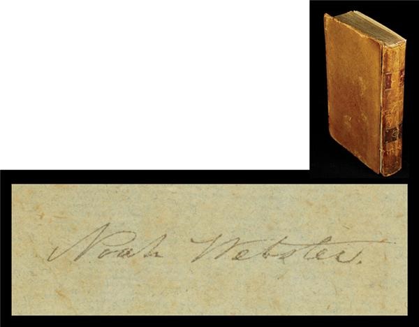 Sports Autographs - 1789 Noah Webster Signed Book