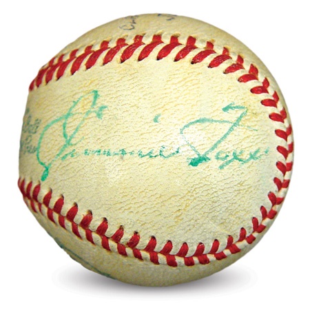 Single Signed Baseballs - Jimmie Foxx Single Signed Miniature Baseball