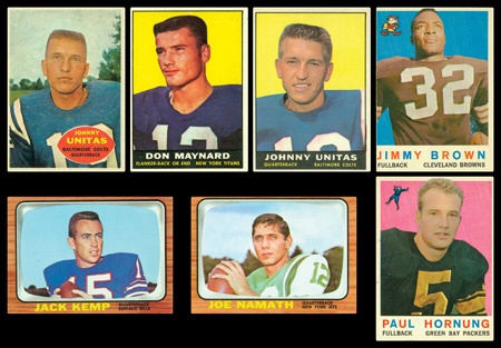 Football Cards - 1959, '60, '61, and 1966 Topps Football Complete Sets