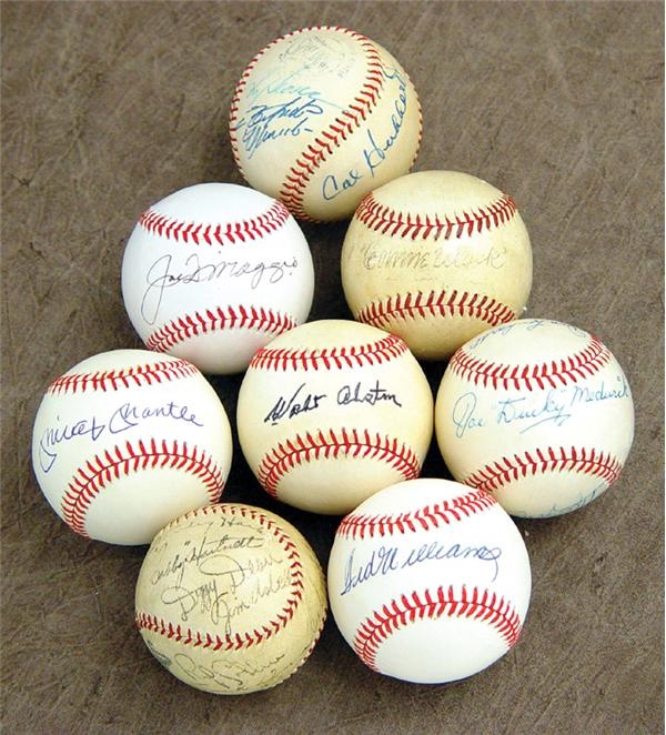 - Huge Hall of Famers Single Signed Baseball Collection (97)