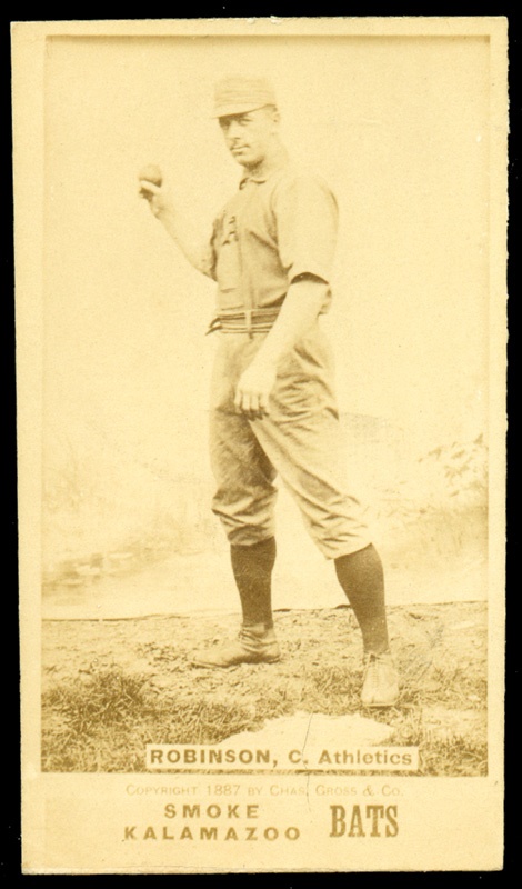 Baseball and Trading Cards - 1887 Kalamazoo Bats “Uncle Robbie” Robinson