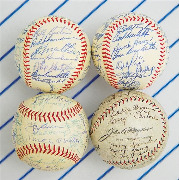 Braves - Great Collection of Braves Team Signed Baseballs (40)