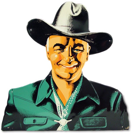 HUGE 1950 Hopalong Cassidy Milk Truck Sign (30.25x33.5")