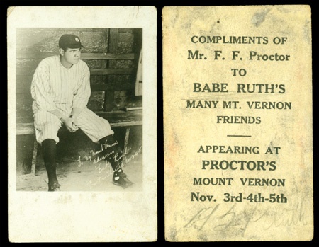 Baseball and Trading Cards - 1924 Babe Ruth Proctor's Card