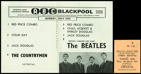 The Beatles - Beatles 1963 British Program & Ticket
