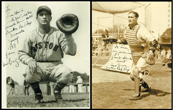 Baseball Autographs - Moe Berg Signed Photos (2)