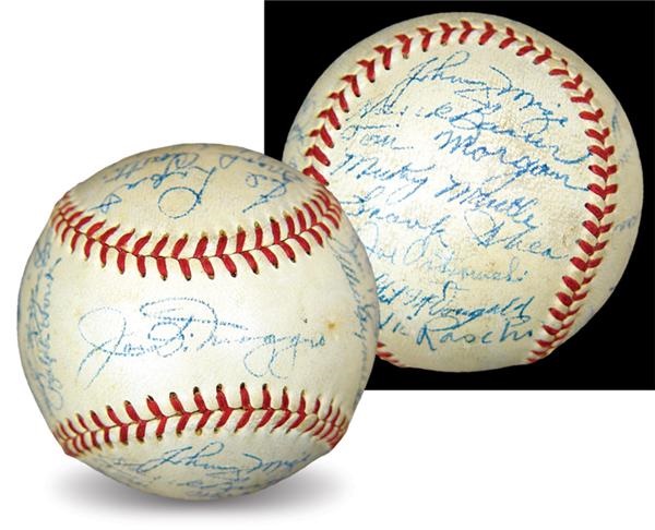 Autographed Baseballs - 1951 New York Yankees Team Signed Baseball