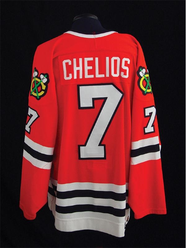 1996 Chris Chelios Chicago Blackhawks Game Worn Jersey