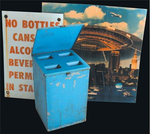 Cleveland Stadium Vintage Ticket Signs & Ticket Box (10).