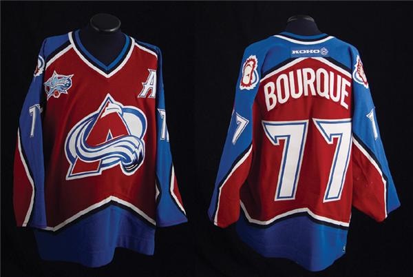 Hockey Sweaters - 2001 Ray Bourque Colorado Avalanche Stanley Cup Playoffs Game Worn Jersey
