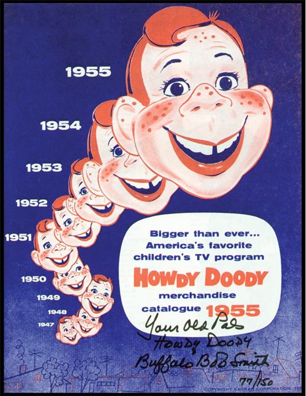 Howdy Doody - Buffalo Bob Smith SIGNED Limited Edition 1955 Howdy Doody Merchandise Catalogues (Quantity of 81).