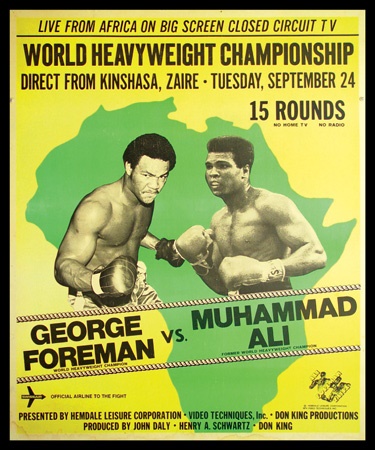 Muhammad Ali - Large Muhammad Ali vs. George Foreman “Zaire” Poster (39”x47”)