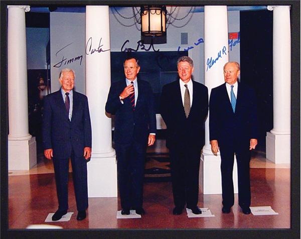 Political - Four Presidents Signed Photograph (8x10")