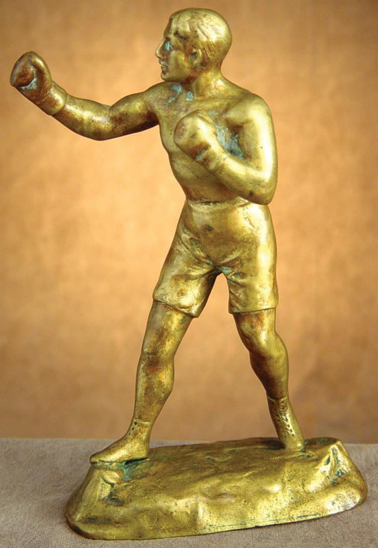 19th Century Bronze Boxing Figurine (9.5" tall)
