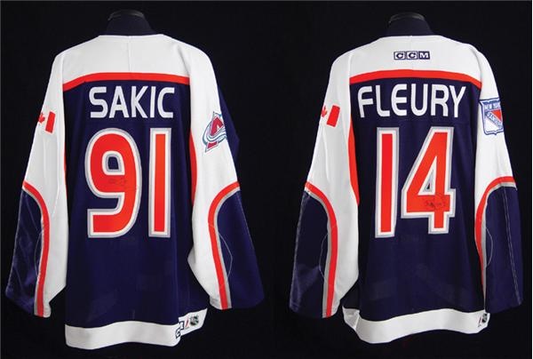 - 2000 Joe Sakic & 2001 Theo Fleury All Star Game Jerseys (2)