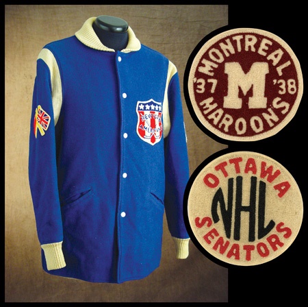 Hockey Memorabilia - 1930’s NHL Team Jacket Crest Collection of Three