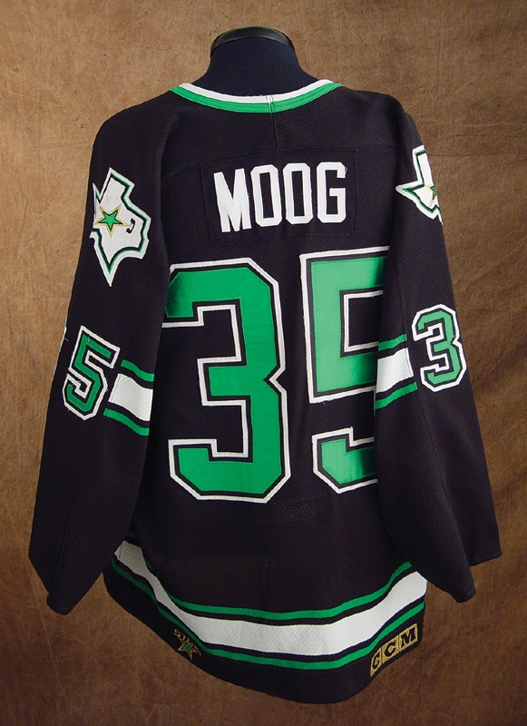 Hockey Sweaters - 1993-94 Andy Moog Dallas Stars Game Worn Jersey