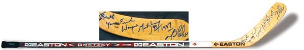 Wayne Gretzky - 1997 Wayne Gretzky vs. Mario Lemieux Final Match Signed Game Used Stick