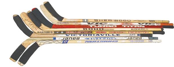 500 Goal Club Game Used Stick Collection (8)