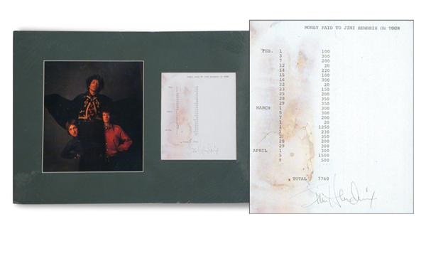 - Jimi Hendrix Signed Receipt (6x7”)