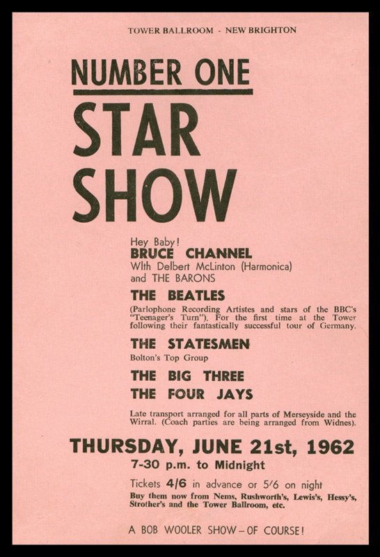 The Beatles - 1962 The Beatles Star Show Handbill (5x7.5")