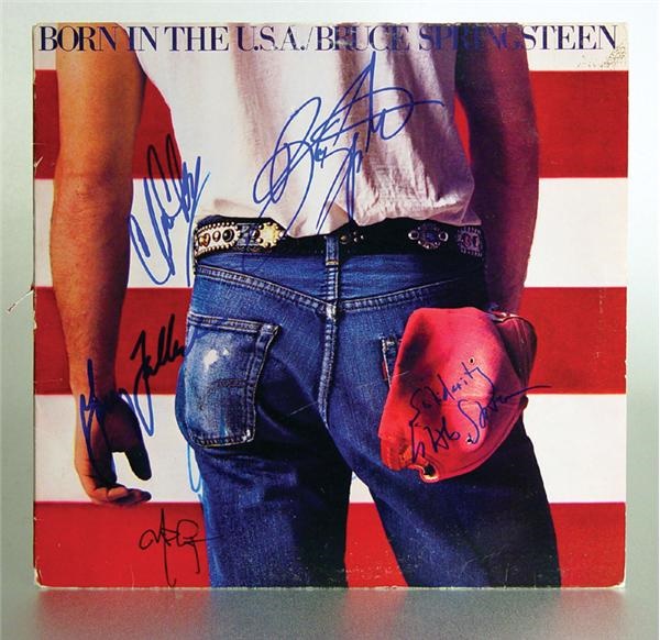 Bruce Springsteen - "Born In The USA" Album Signed By Bruce Springsteen & The East Street Band