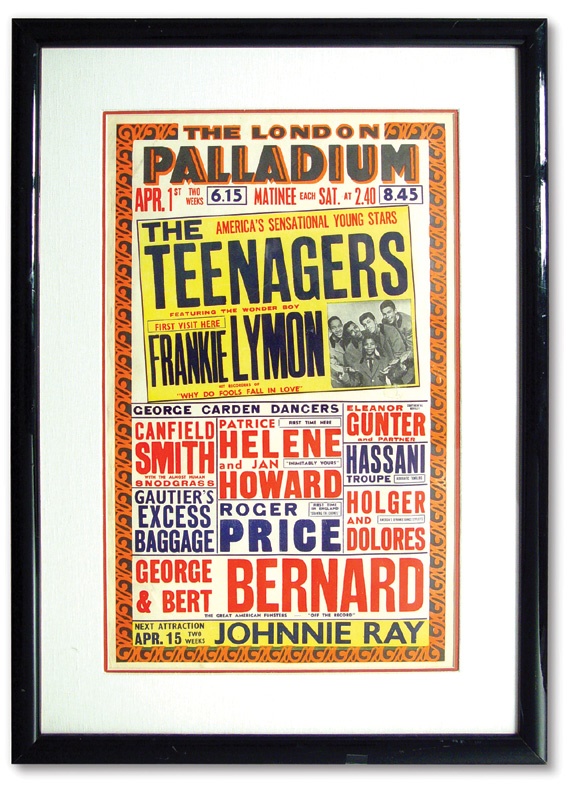 Posters and Handbills - Frankie Lymon & The Teenagers Concert Poster (19x26")