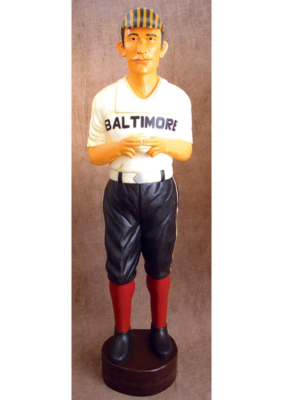 Baltimore Orioles - Hand Carved 1894 Baltimore Orioles “Cigar Store Indian”.