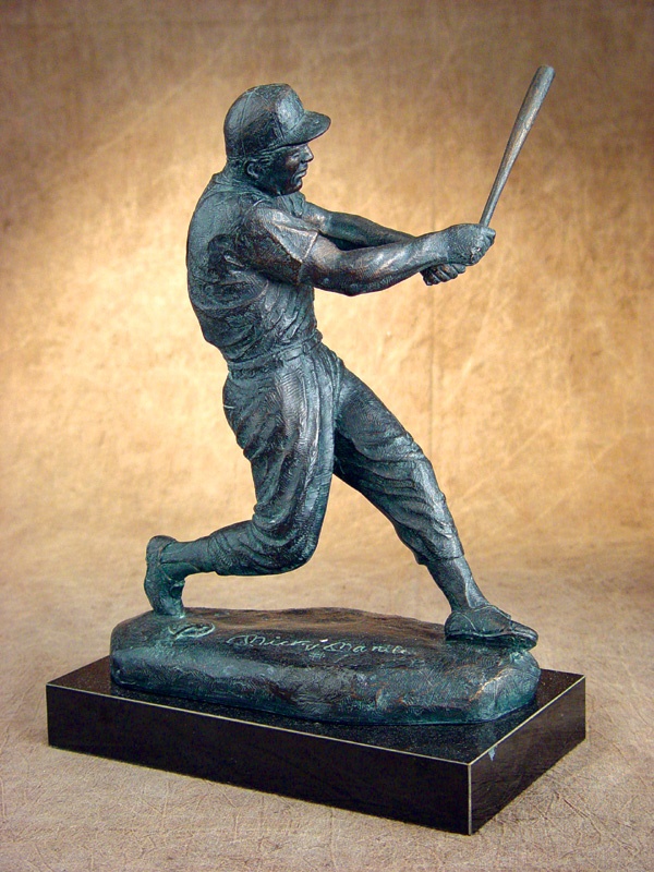 Mantle and Maris - Mickey Mantle Bronze  Sculpture (15" tall)