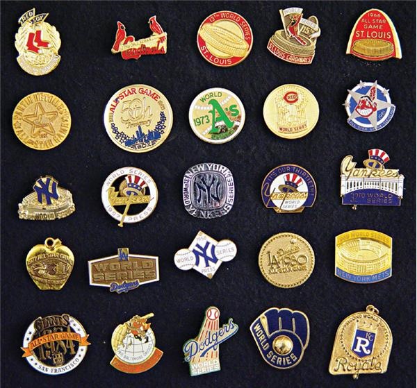 Baseball Pins - 1950's through 1980's Press Pin Collection (25)