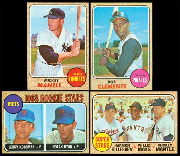 Baseball and Trading Cards - 1968 Topps Baseball Complete Set NRMT to NM-MT