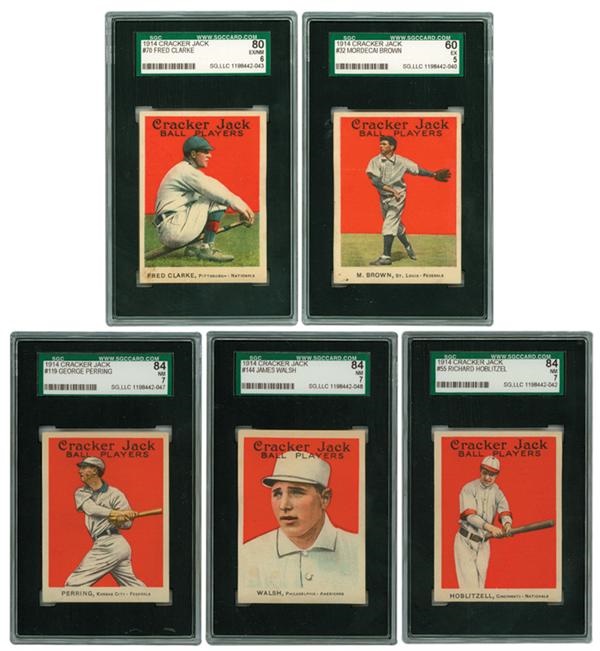 Baseball and Trading Cards - 1914 Cracker Jack Group (15 Cards)