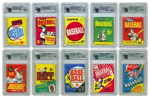 Unopened Cards - 1960-1973 Topps Unopened Baseball Pack Run