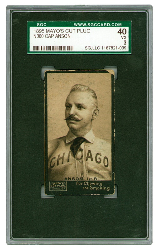 Baseball and Trading Cards - 1895 Mayo’s Cut Plug Cap Anson SGC 40