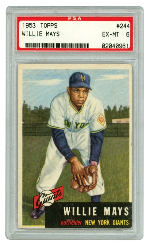 Baseball and Trading Cards - 1953 Topps Willie Mays PSA 6 EX-MT