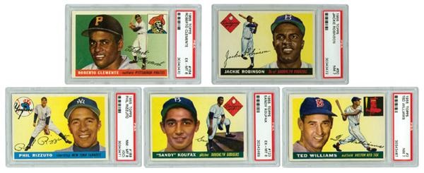 Baseball and Trading Cards - 1955 Topps Baseball Complete Set EX-MT to NRMT