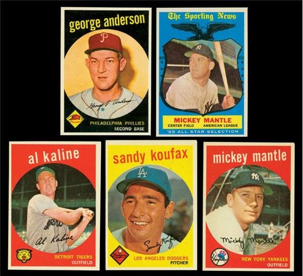 Baseball and Trading Cards - 1959 Topps Baseball Set (1-572) EX-MT to NRMT