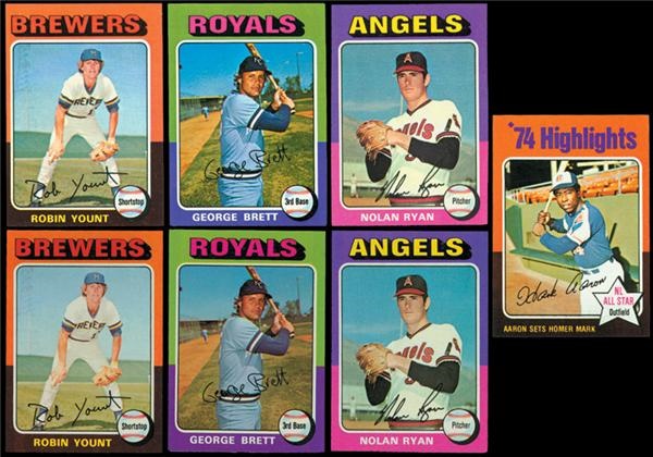 Baseball and Trading Cards - 1975 Topps Baseball Regular and Mini Complete Sets