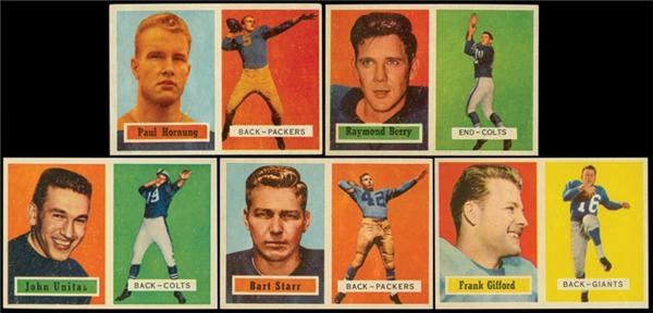 - 1957 Topps Football Set NRMT+ w/ Penny Wax Pack
