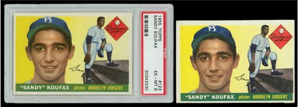 Baseball and Trading Cards - Sandy Koufax Lot with Two Rookies (9 Cards)