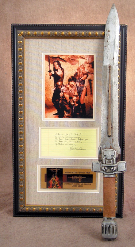 Movie Costumes - “Conan The Barbarian” Prop Sword and Display (2)